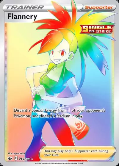 Flannery 215/198 Chilling Reign Pokemon card