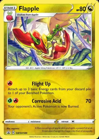 Flapple SWSH189/307 SWSH Black Star Promos Pokemon card