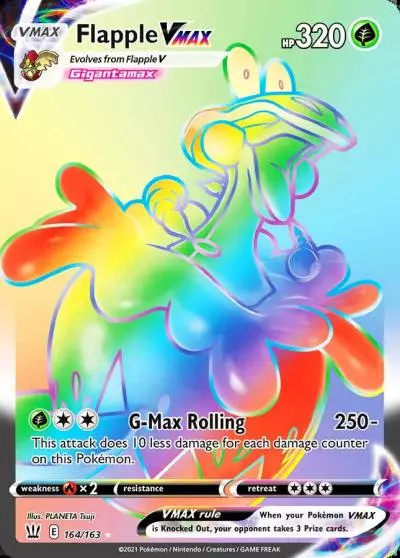 Flapple VMAX 164/163 Battle Styles Pokemon card