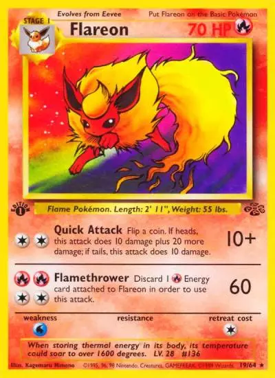 Flareon 19/64 Jungle Pokemon card