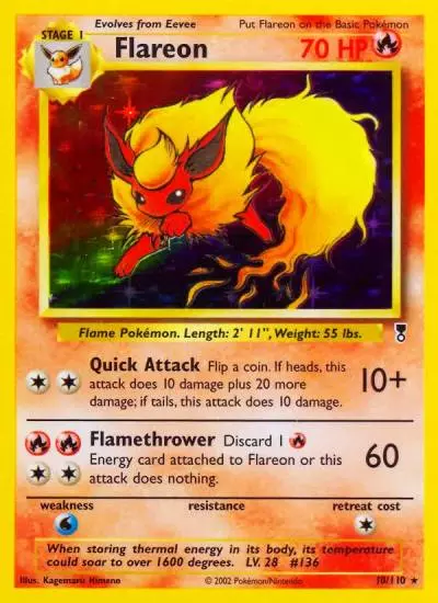Flareon 10/110 Legendary Collection Pokemon card