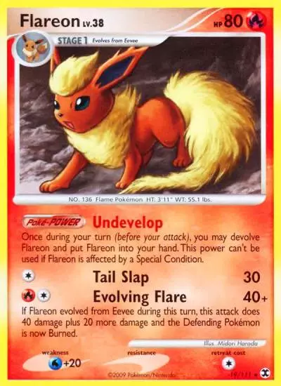 Flareon 19/111 Rising Rivals Pokemon card