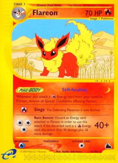 Flareon 8/144 Skyridge Pokemon card