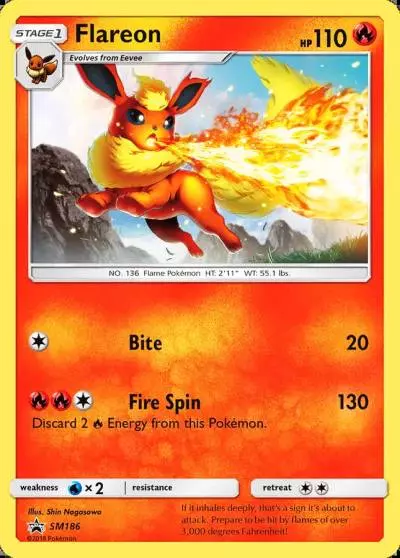 Flareon SM186/248 SM Black Star Promos Pokemon card