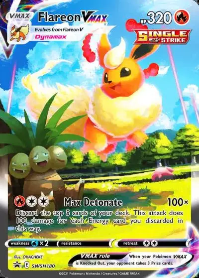 Flareon VMAX SWSH180/307 SWSH Black Star Promos Pokemon card