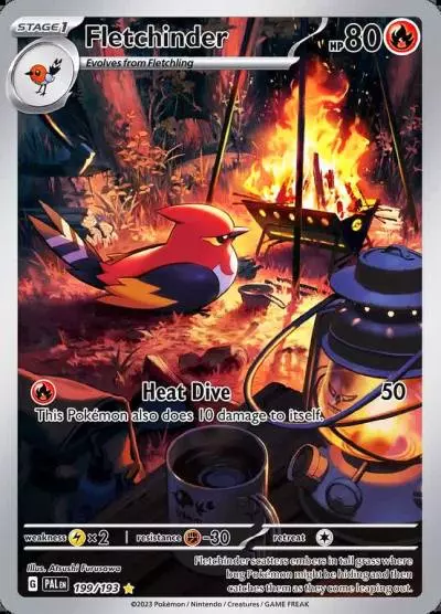 Fletchinder 199/193 Paldea Evolved Pokemon card