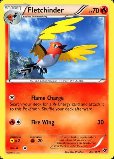 Fletchinder 27/146 XY Pokemon card