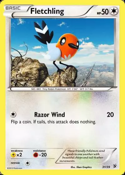 Fletchling 31/39 Kalos Starter Set Pokemon card