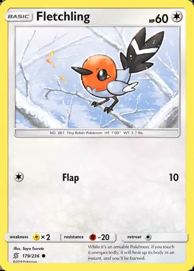 Fletchling 179/236 Unified Minds Pokemon card