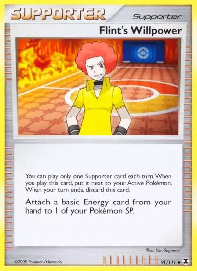 Flint's Willpower 91/111 Rising Rivals Pokemon card