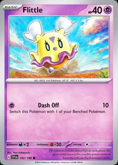 Flittle 102/198 Scarlet & Violet Pokemon card