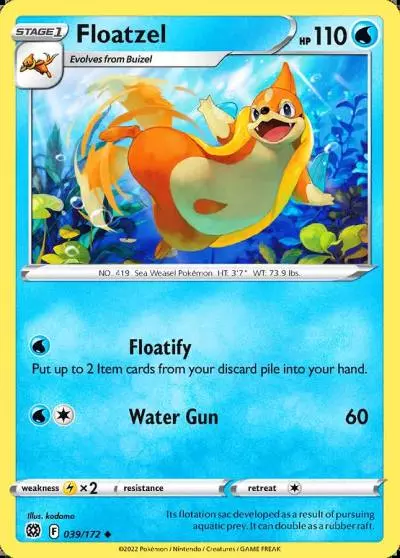 Floatzel 39/172 Brilliant Stars Pokemon card