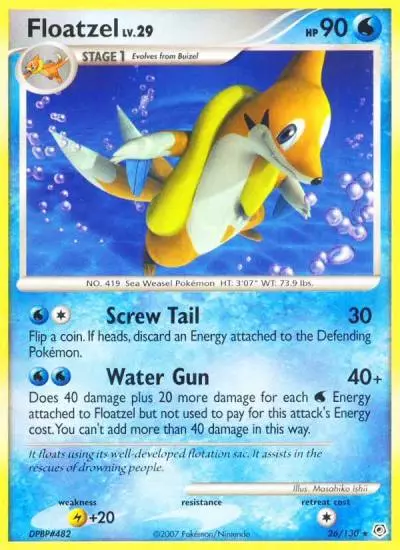 Floatzel 26/130 Diamond & Pearl Pokemon card