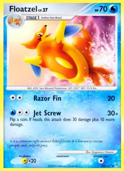 Floatzel 58/147 Supreme Victors Pokemon card