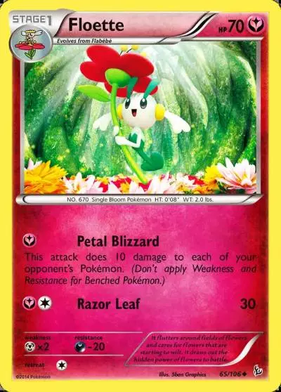 Floette 65/106 Flashfire Pokemon card