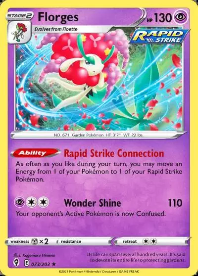 Florges 73/203 Evolving Skies Pokemon card