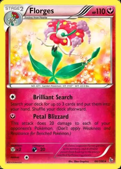 Florges 66/106 Flashfire Pokemon card