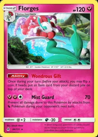 Florges 86/131 Forbidden Light Pokemon card