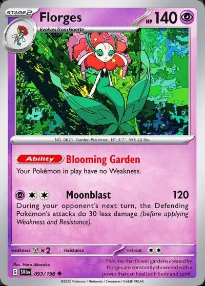 Florges 93/198 Scarlet & Violet Pokemon card