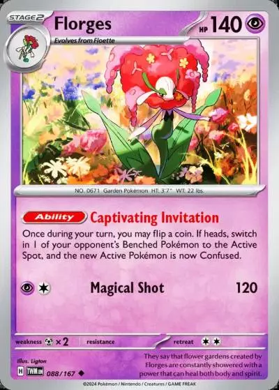 Florges 88/167 Twilight Masquerade Pokemon card