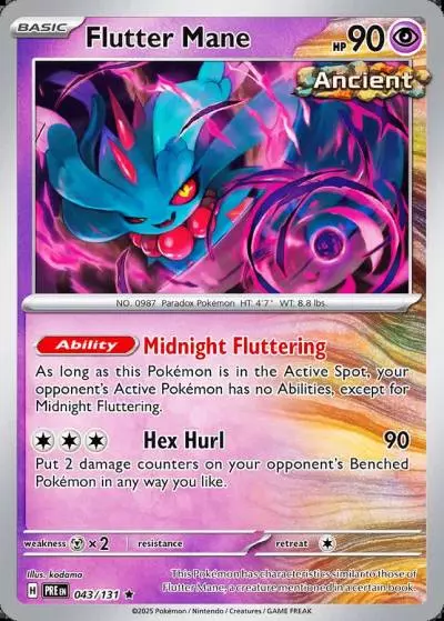 Flutter Mane 43/131 Prismatic Evolutions Pokemon card