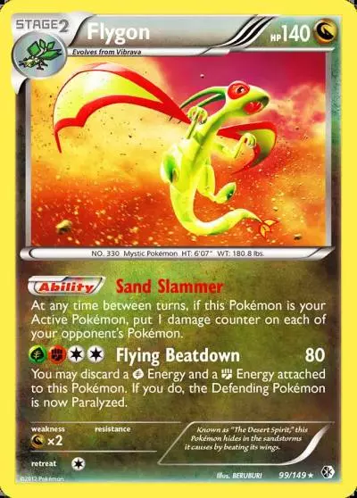 Flygon 99/149 Boundaries Crossed Pokemon card