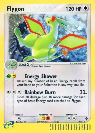 Flygon 4/97 Dragon Pokemon card