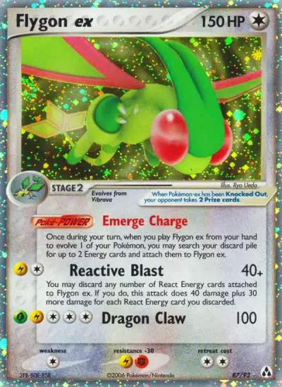 Flygon ex 87/92 Legend Maker Pokemon card