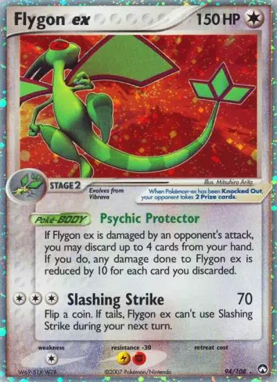 Flygon ex 94/108 Power Keepers Pokemon card
