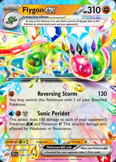 Flygon ex 106/191 Surging Sparks Pokemon card