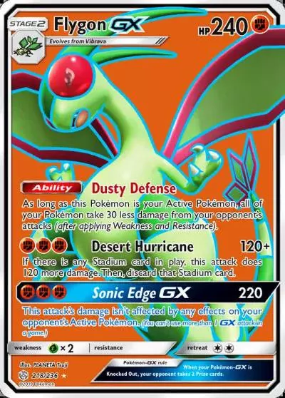 Flygon-GX 218/236 Cosmic Eclipse Pokemon card