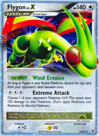 Flygon LV.X 105/111 Rising Rivals Pokemon card