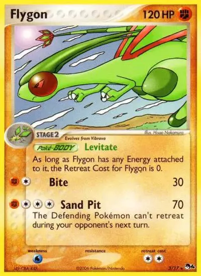 Flygon 3/17 POP Series 4 Pokemon card