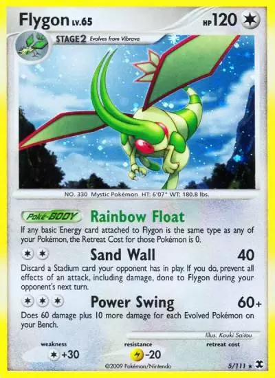 Flygon 5/111 Rising Rivals Pokemon card