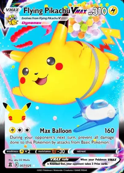 Flying Pikachu VMAX 7/25 Celebrations Pokemon card