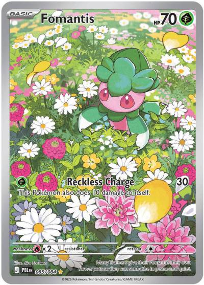 Fomantis 85/84 Pitch Black Pokemon card