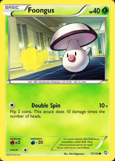Foongus 17/124 Dragons Exalted Pokemon card