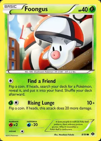 Foongus 8/99 Next Destinies Pokemon card