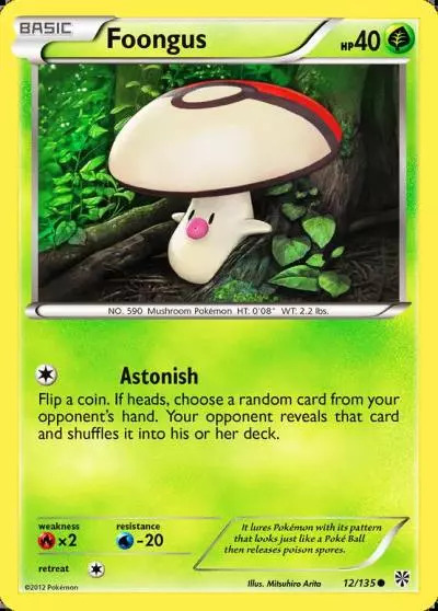 Foongus 12/135 Plasma Storm Pokemon card