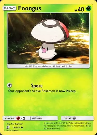 Foongus 13/236 Unified Minds Pokemon card