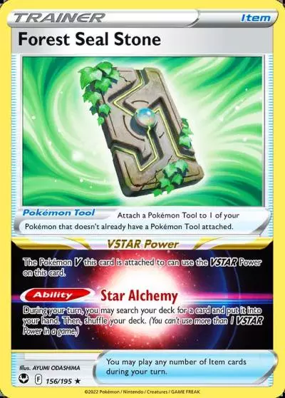 Forest Seal Stone 156/195 Silver Tempest Pokemon card