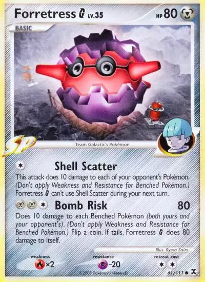 Forretress G 61/111 Rising Rivals Pokemon card