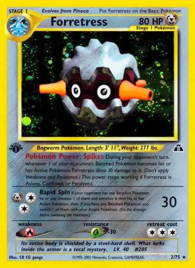 Forretress 2/75 Neo Discovery Pokemon card