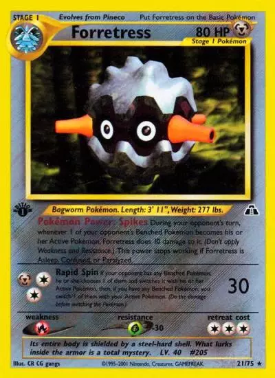 Forretress 21/75 Neo Discovery Pokemon card