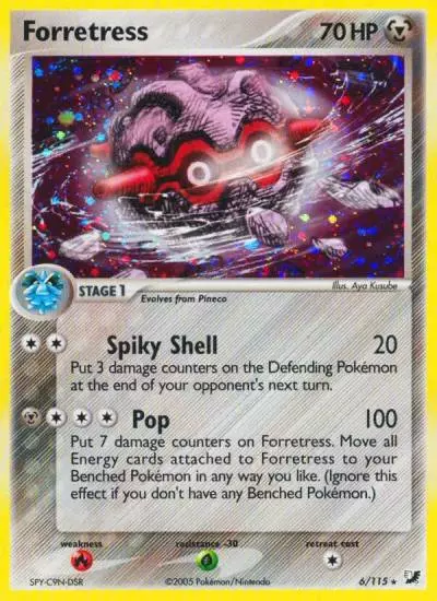 Forretress 6/115 Unseen Forces Pokemon card