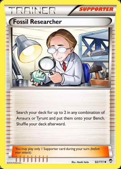 Fossil Researcher 92/111 Furious Fists Pokemon card