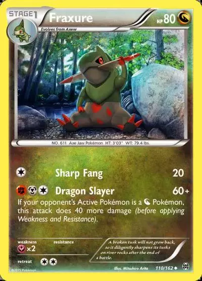 Fraxure 110/162 BREAKthrough Pokemon card