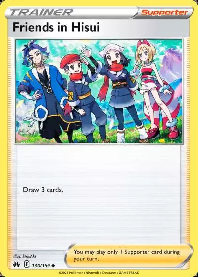 Friends in Hisui 130/159 Crown Zenith Pokemon card