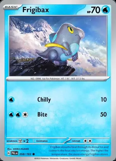 Frigibax 58/193 Paldea Evolved Pokemon card