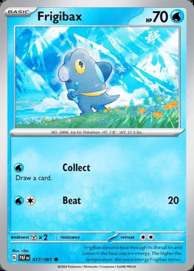 Frigibax 17/91 Paldean Fates Pokemon card